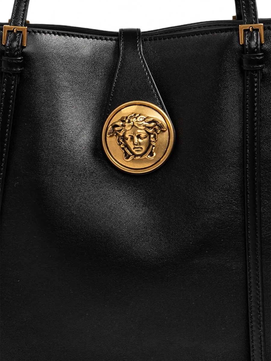 Geanta de mana Versace neagra din piele - Img 5