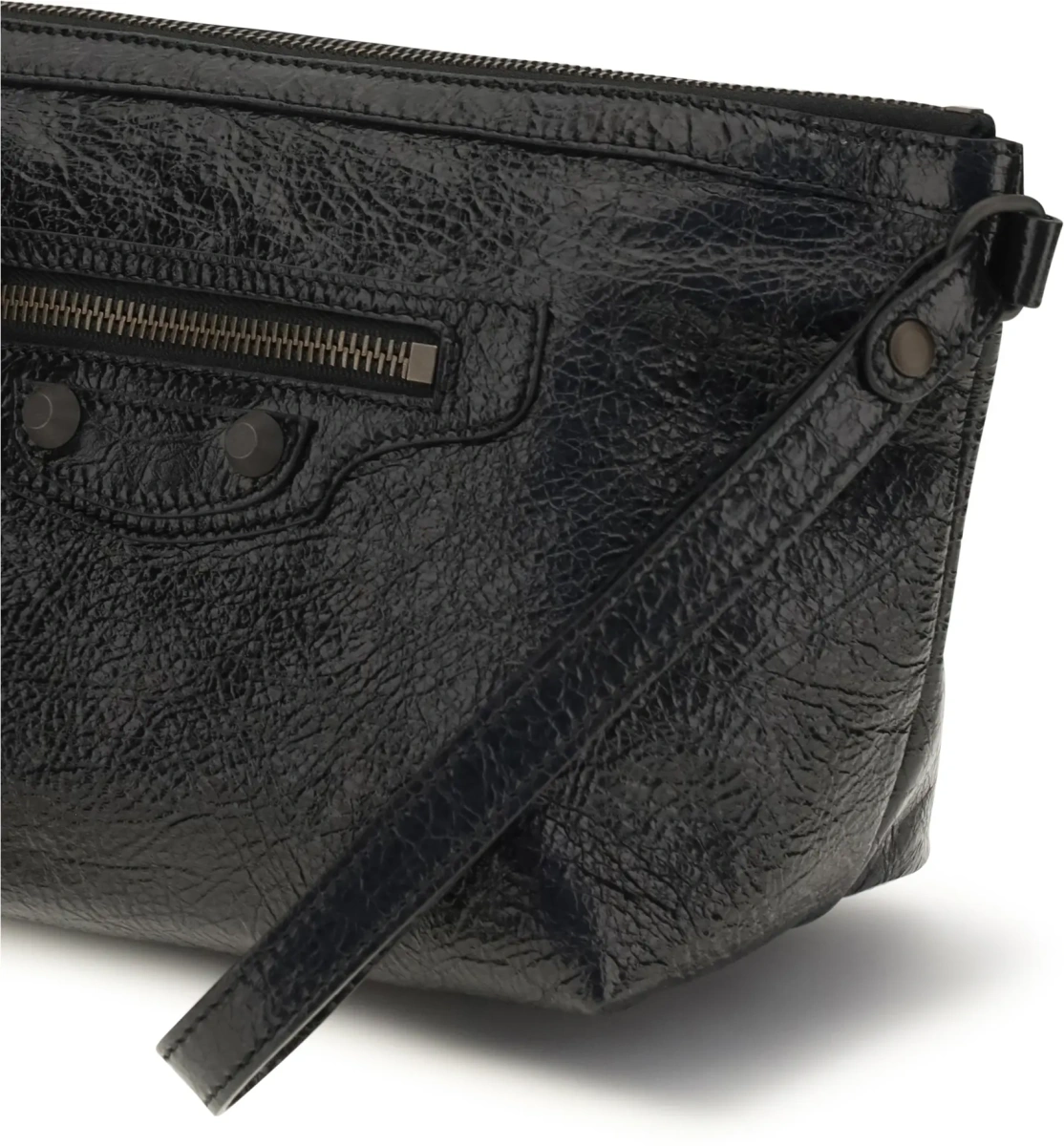 Geanta de mana Vintage-effect leather Pouch - Img 3