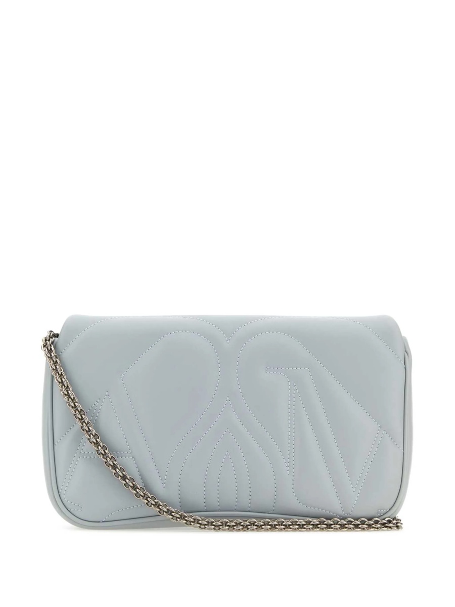 Geanta de umar Alexander McQueen gri din piele - Img 2