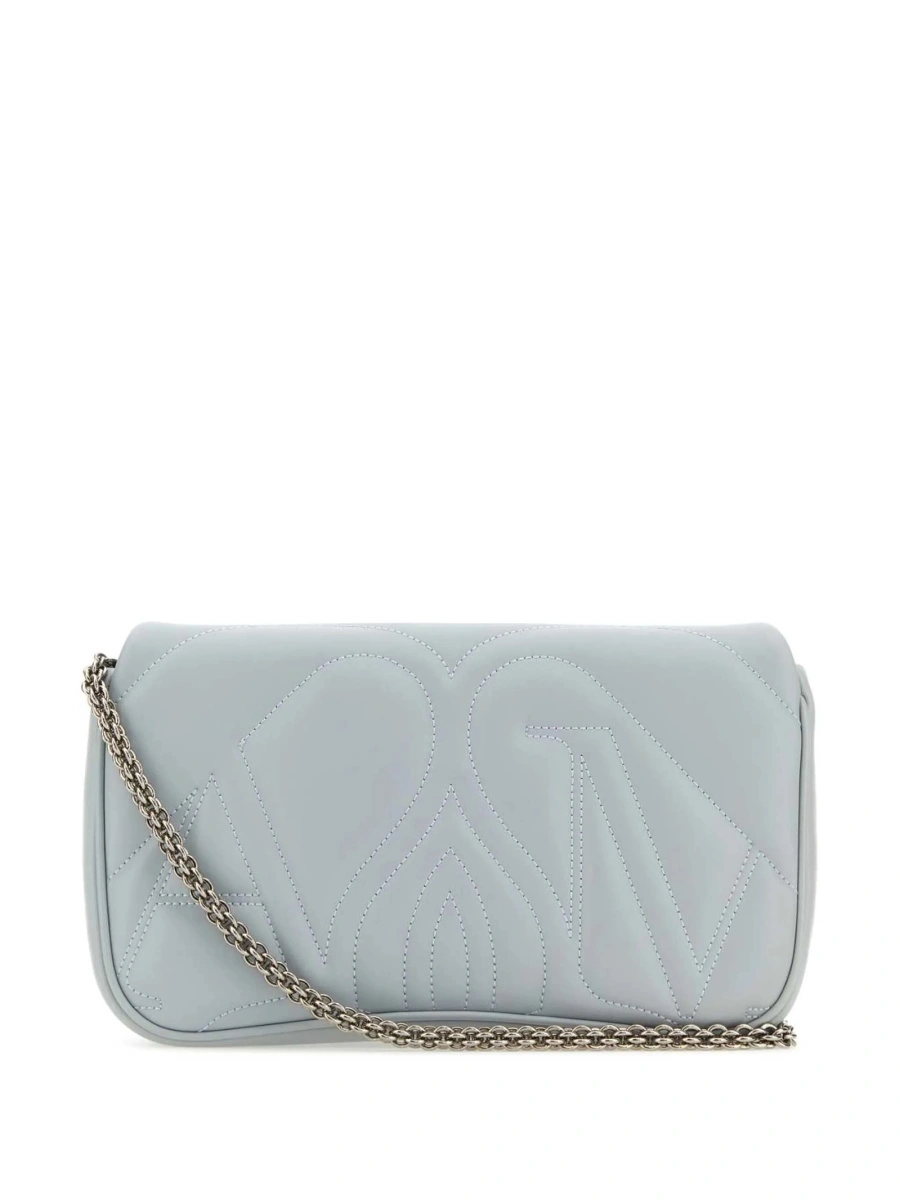 Geanta de umar Alexander McQueen gri din piele - Img 2