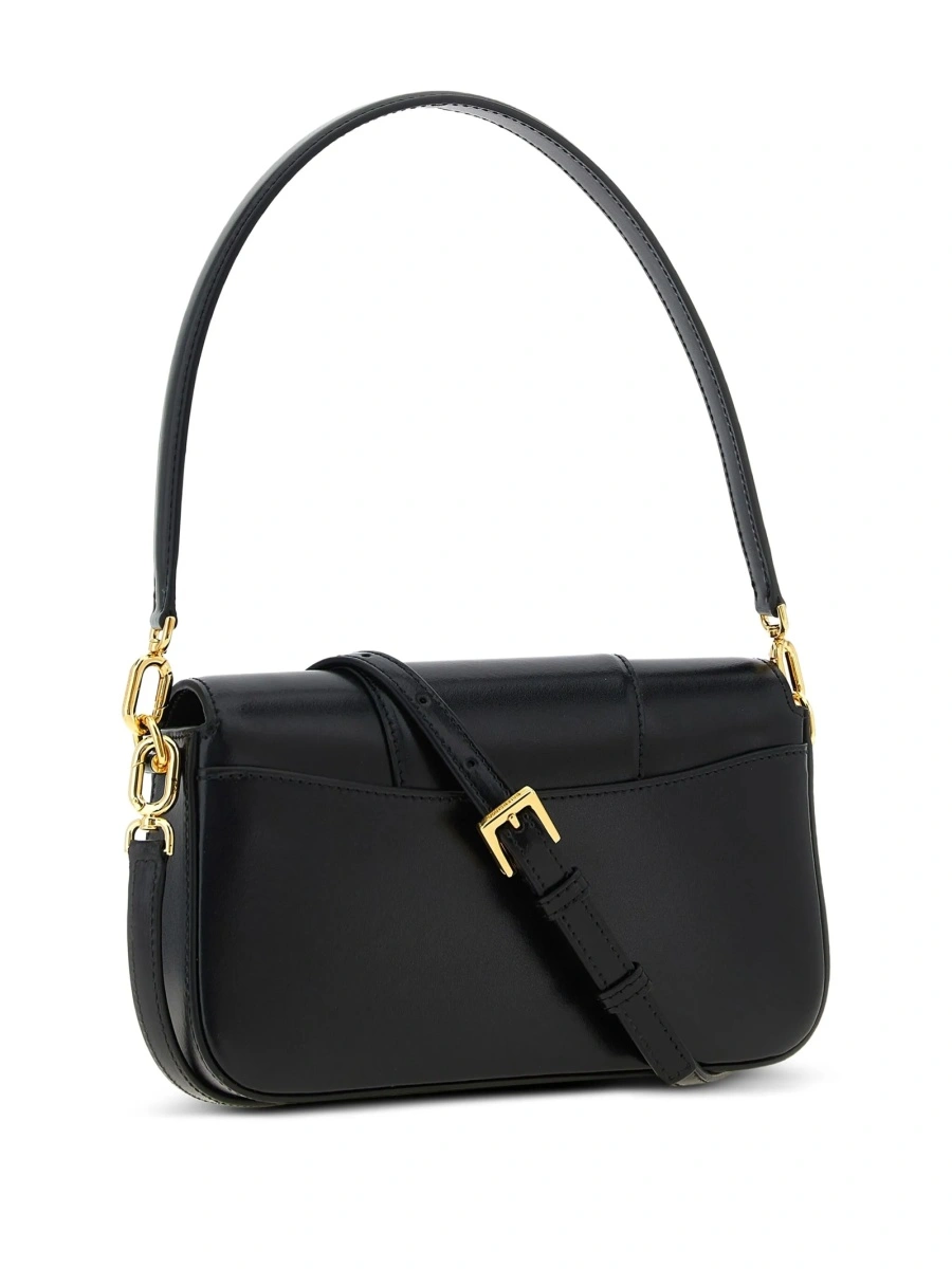 Geanta de umar Balenciaga Hourglass neagra din piele - Img 2