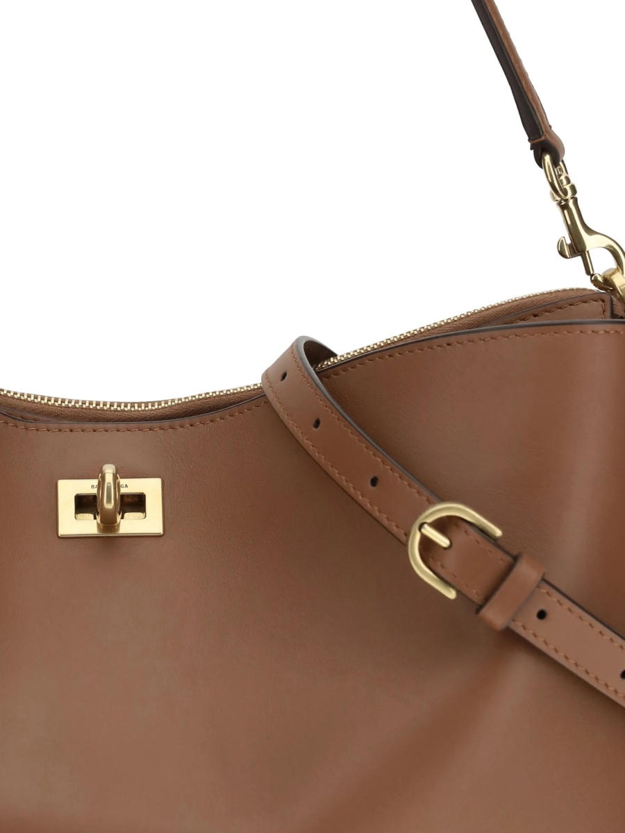 Geanta de umar Balenciaga maro din piele - Img 4