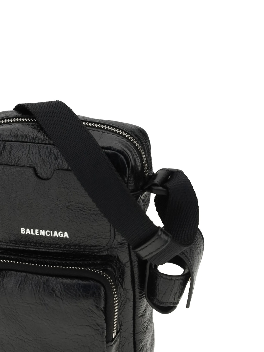 Geanta de umar Balenciaga neagra din piele - Img 5
