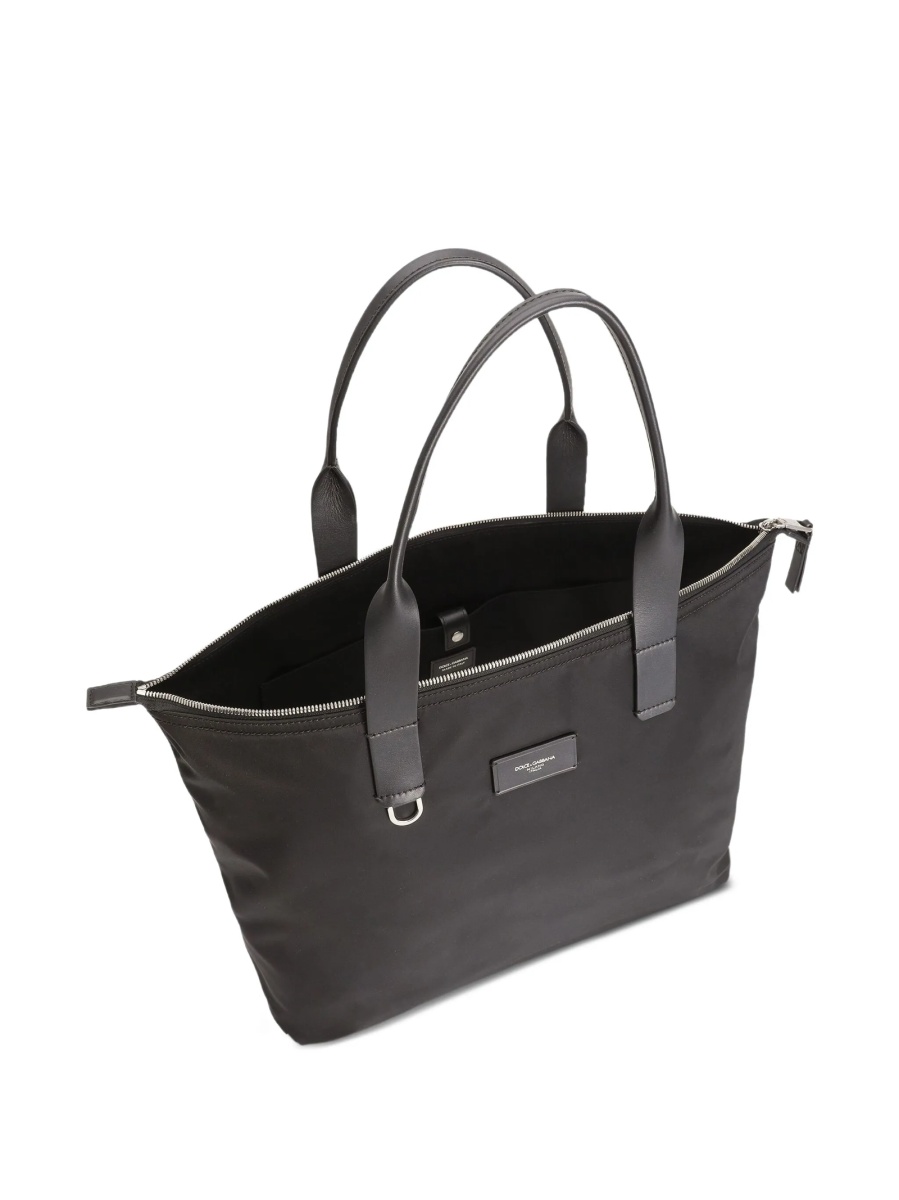 Geanta de umar Dolce &amp; Gabbana neagra din piele si acrilic - Img 4