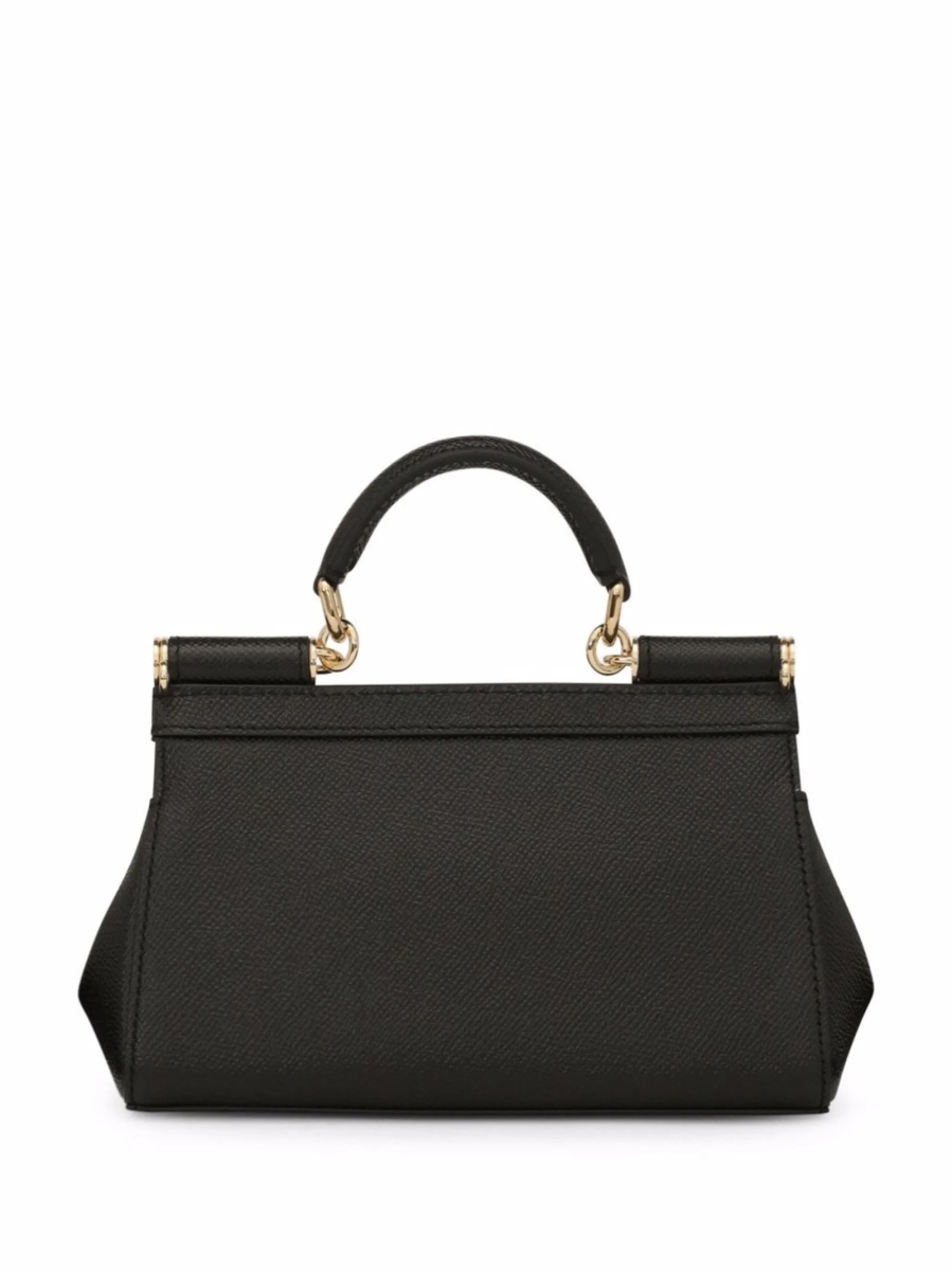 Geanta de umar Dolce &amp; Gabbana Sicily neagra din piele - Img 3
