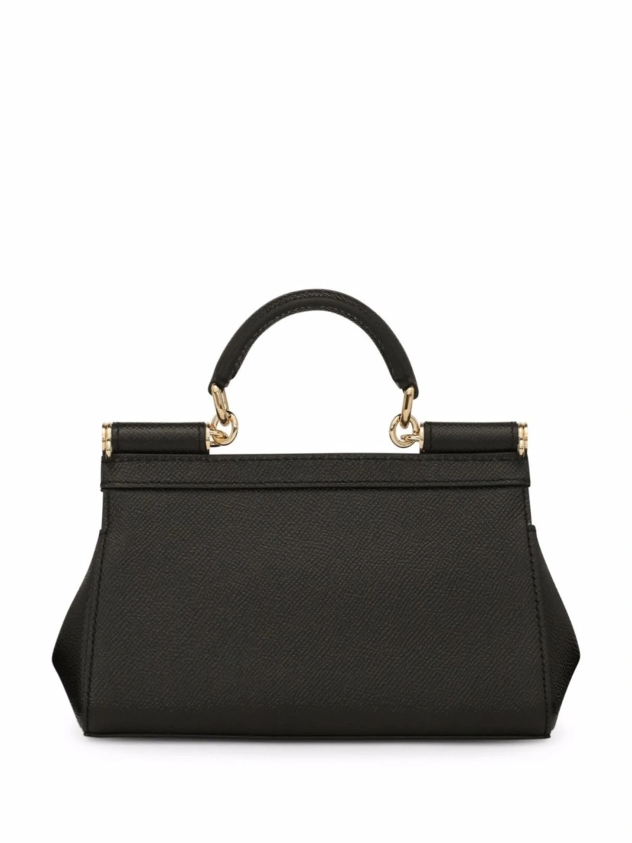 Geanta de umar Dolce &amp; Gabbana Sicily neagra din piele - Img 3