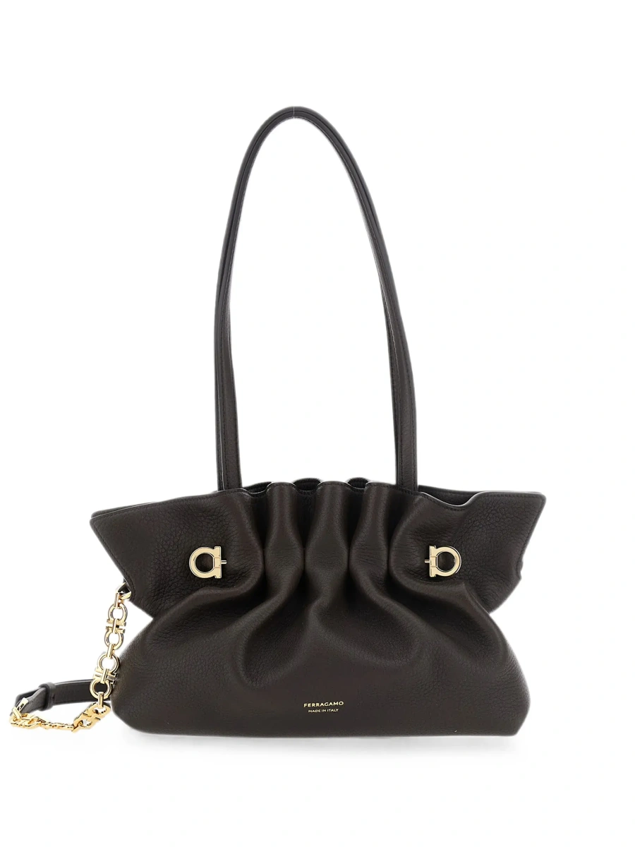 Geanta de umar Ferragamo maro din piele 'Soft Bag' - Img 6