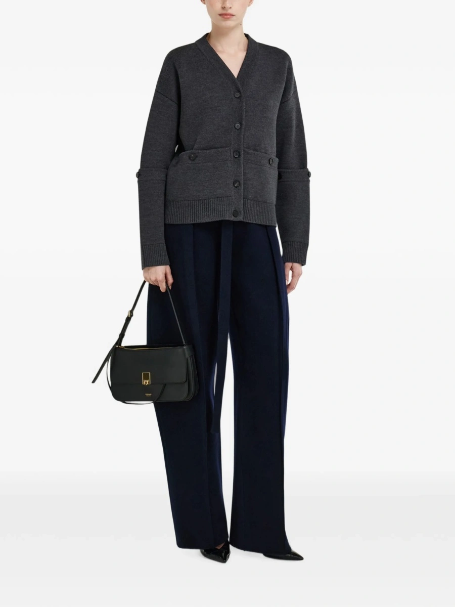 Geanta de umar Ferragamo neagra din piele - Img 2