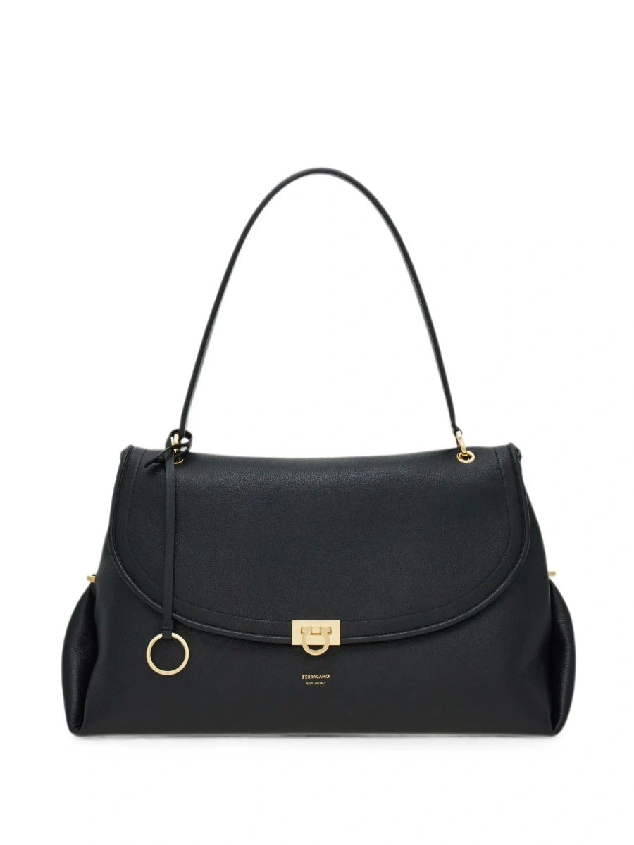 Geanta de umar Ferragamo neagra din piele - Img 8