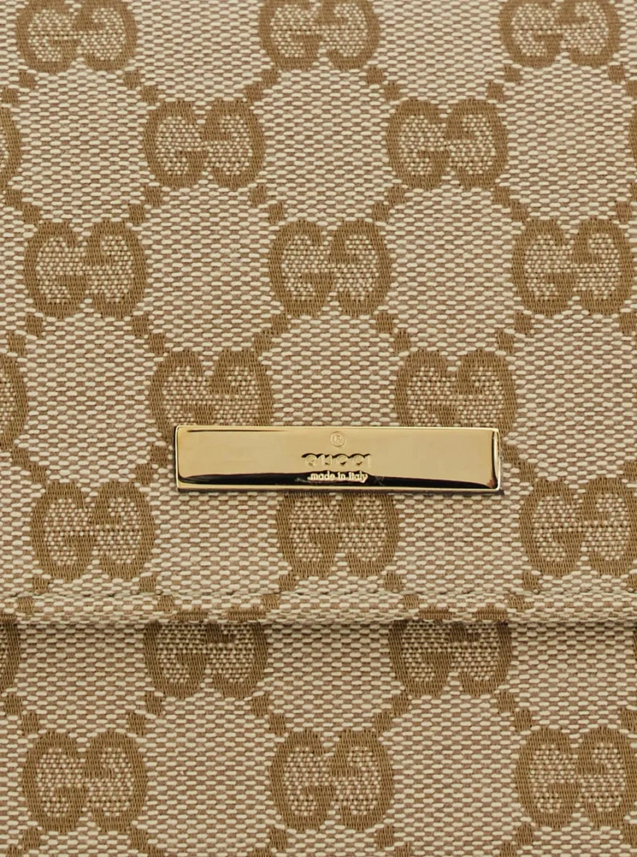 Geanta de umar Gucci bej din canvas GG si piele - Img 3
