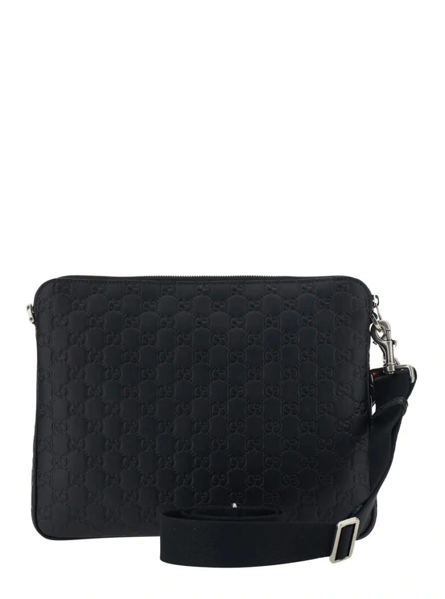 Geanta de umar Gucci neagra din piele - Img 2