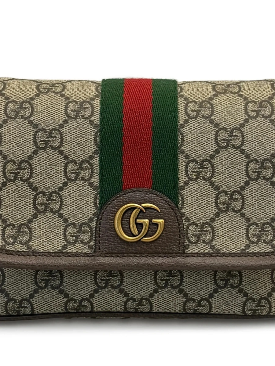 Geanta de umar Gucci 'Ophidia' bej din canvas GG si piele - Img 4