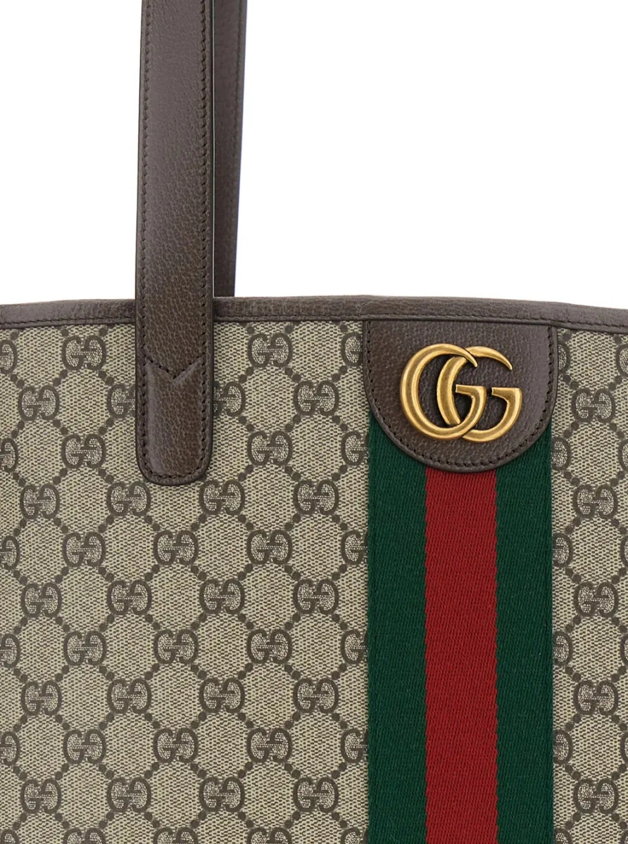 Geanta de umar Gucci 'Ophidia' bej din canvas GG Supreme si piele - Img 3