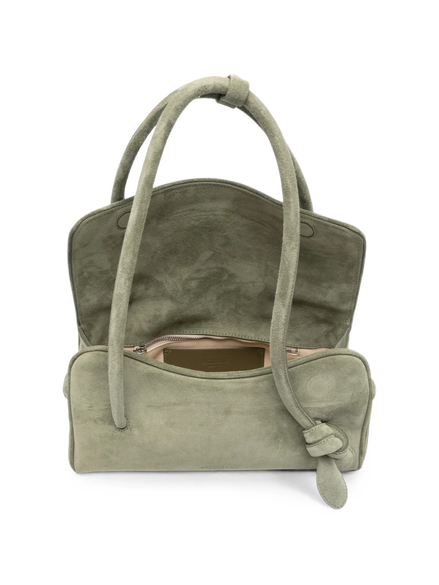 Geanta de umar JACQUEMUS verde din piele intoarsa - Img 5