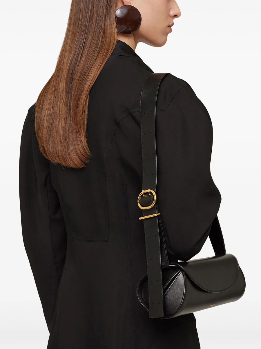 Geanta de umar Jil Sander neagra din piele - Img 2