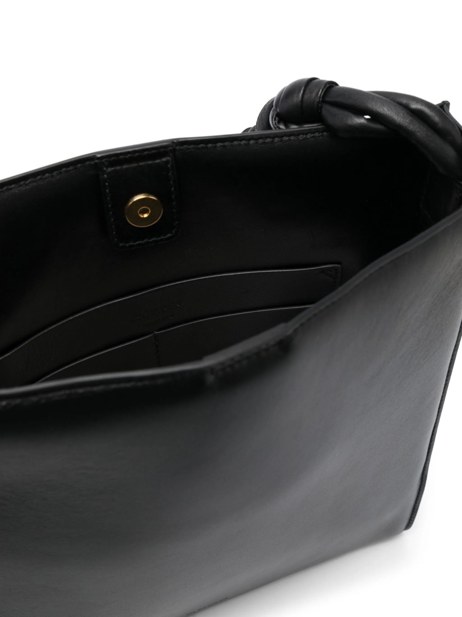 Geanta de umar Jil Sander neagra din piele - Img 5