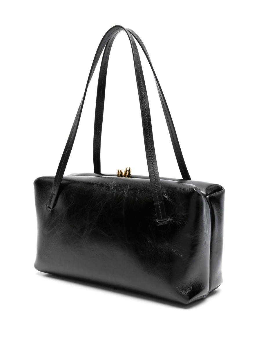 Geanta de umar Jil Sander neagra din piele - Img 3