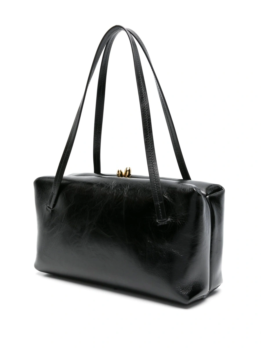 Geanta de umar Jil Sander neagra din piele - Img 3