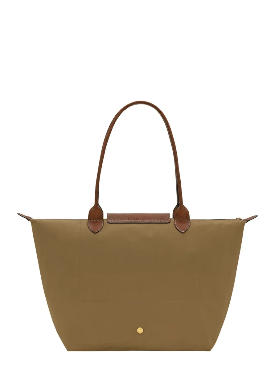Geanta de umar 'Le Pliage Original' Green Shoulder bag with embossed logo on the front in canvas for women - Img 2