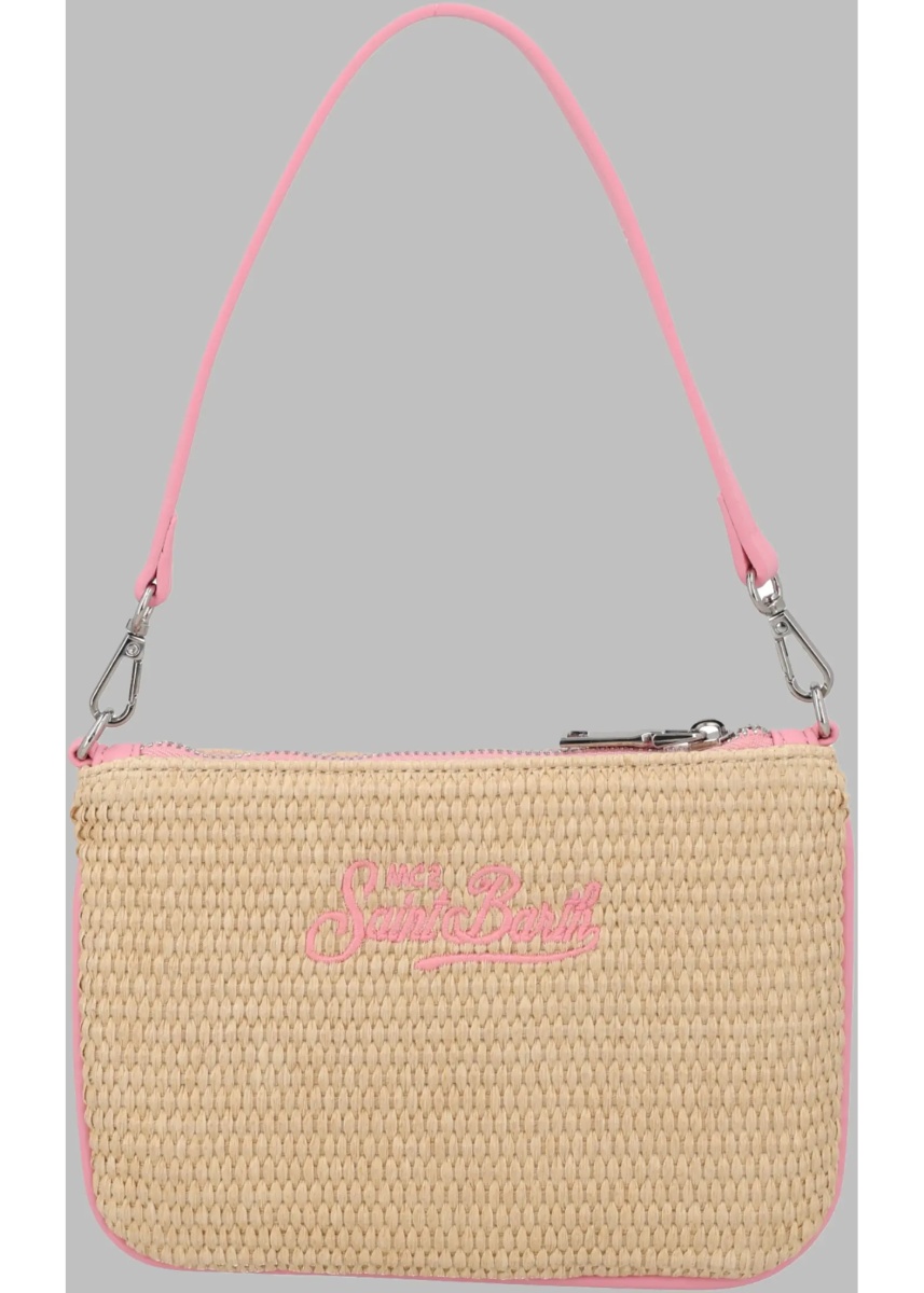 Geanta de umar Pochette "Parisienne" Mini Effetto Paglia - Img 2