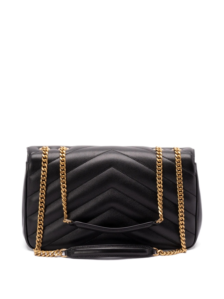 Geanta de umar Saint Laurent Loulou neagra din piele - Img 2