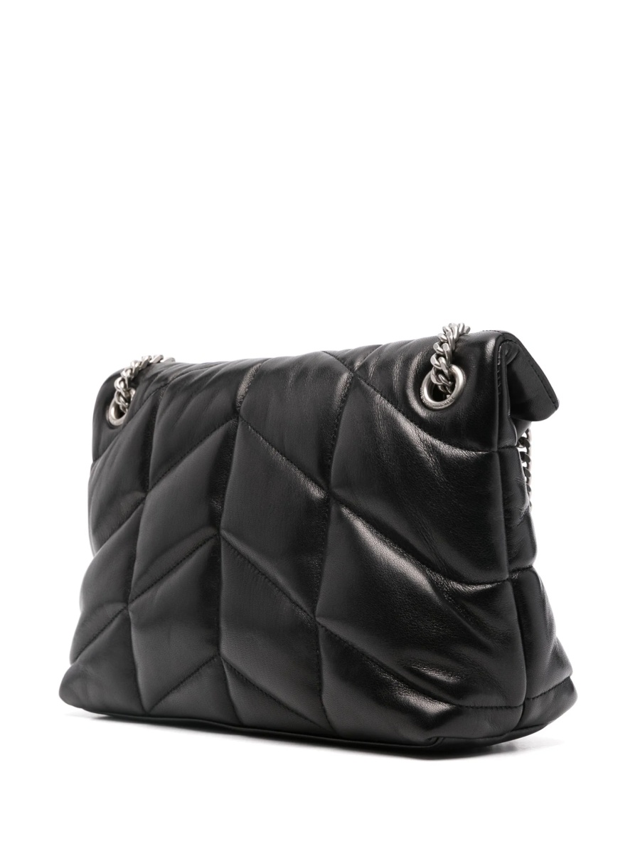 Geanta de umar Saint Laurent Loulou neagra din piele - Img 3