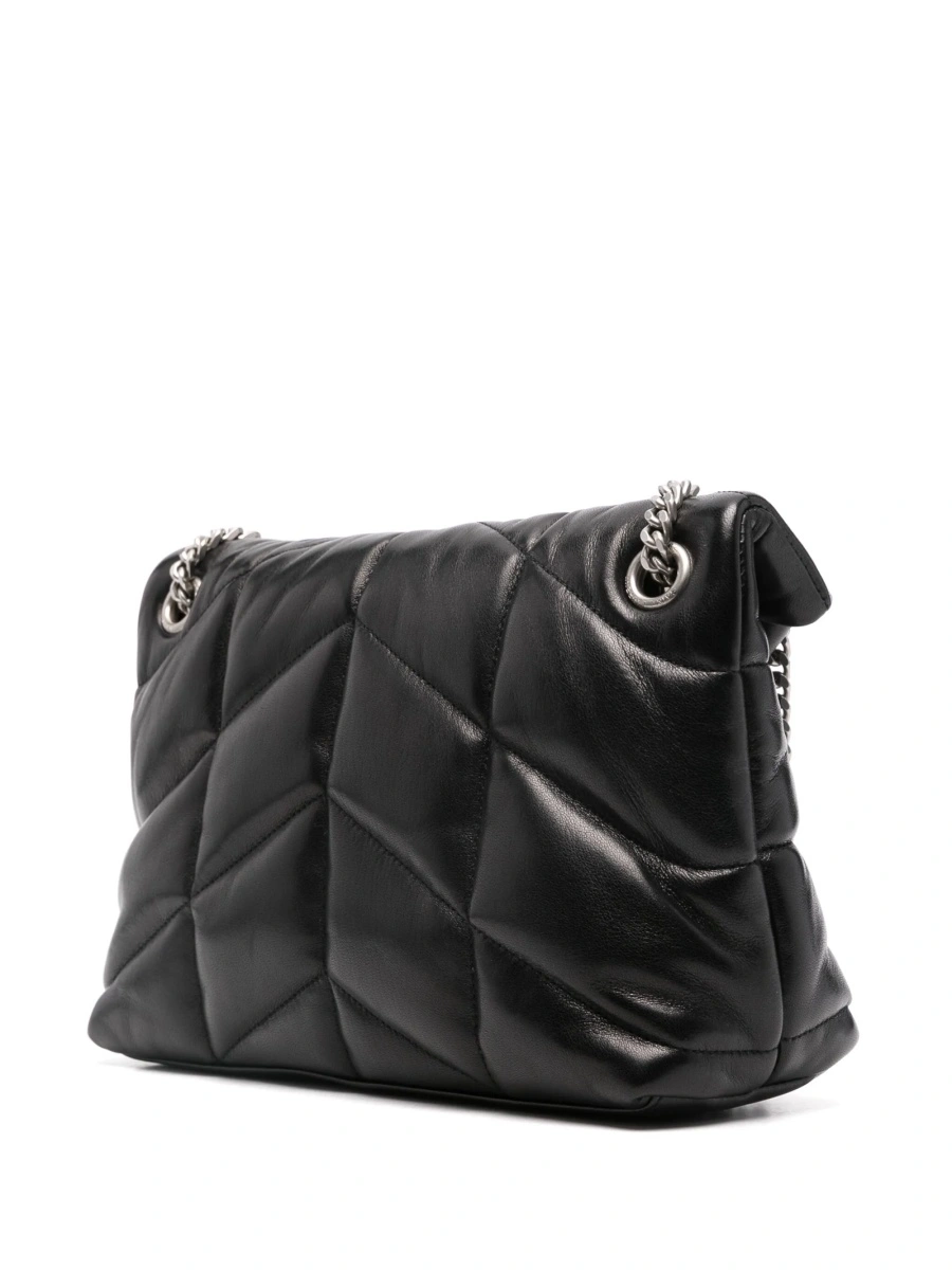 Geanta de umar Saint Laurent Loulou neagra din piele - Img 3