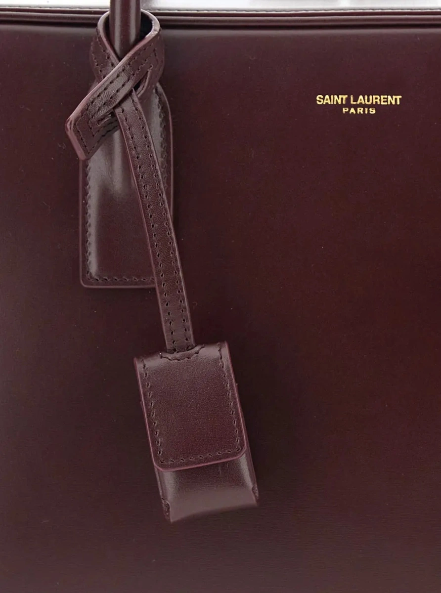 Geanta de umar Saint Laurent mov din piele - Img 3