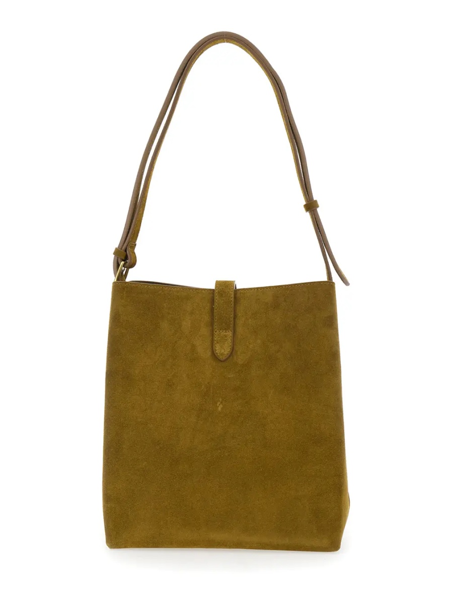 Geanta de umar Shoulder Bag BELLO with Brown Leather Details for Women - Img 2