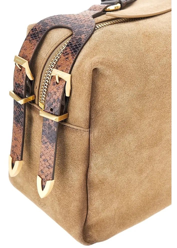 Geanta de umar Suede leather large 'Keeper' shoulder bag - Img 4
