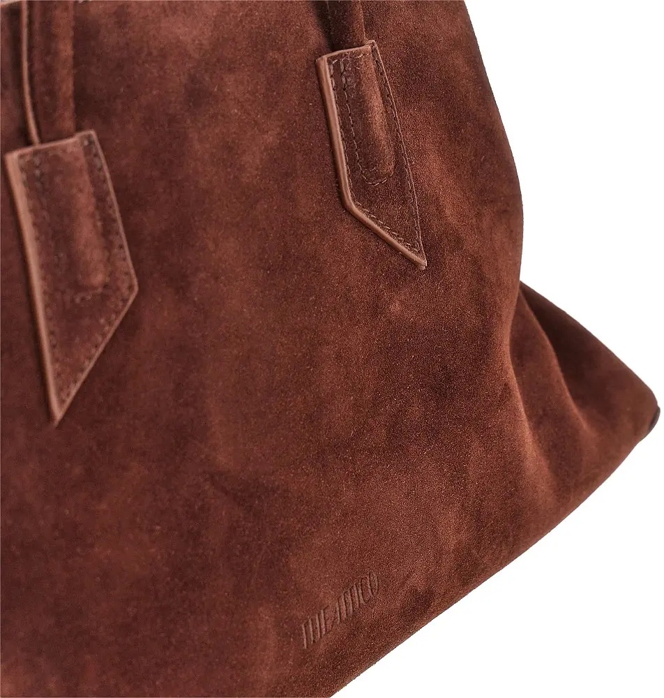 Geanta de umar Suede leather medium 'La Passeggiata' bag - Img 4