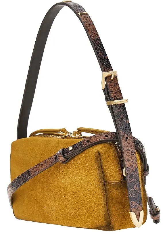 Geanta de umar Suede leather Mini crossbody bag - Img 2