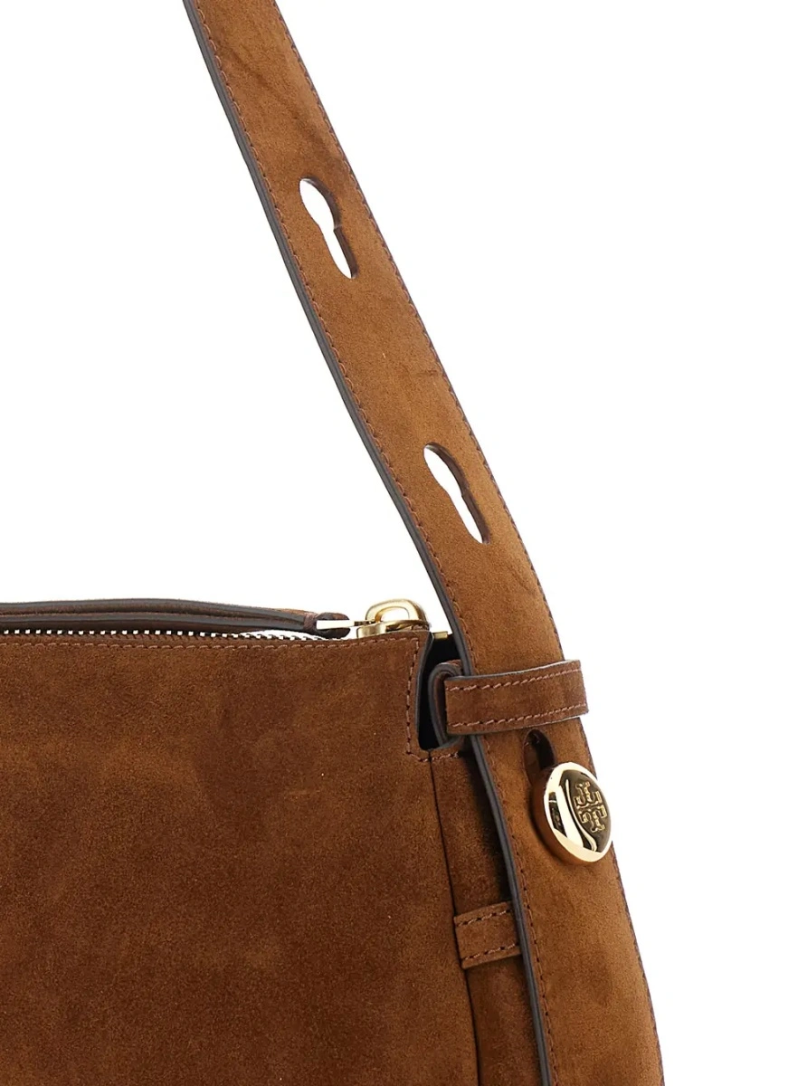 Geanta de umar Tory Burch maro din piele 'Romy' - Img 3