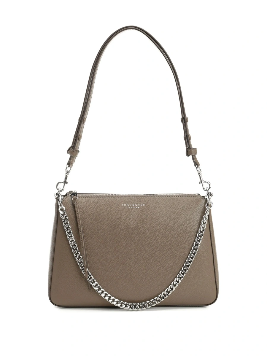 Geanta de umar Tory Burch maro din piele - Img 2
