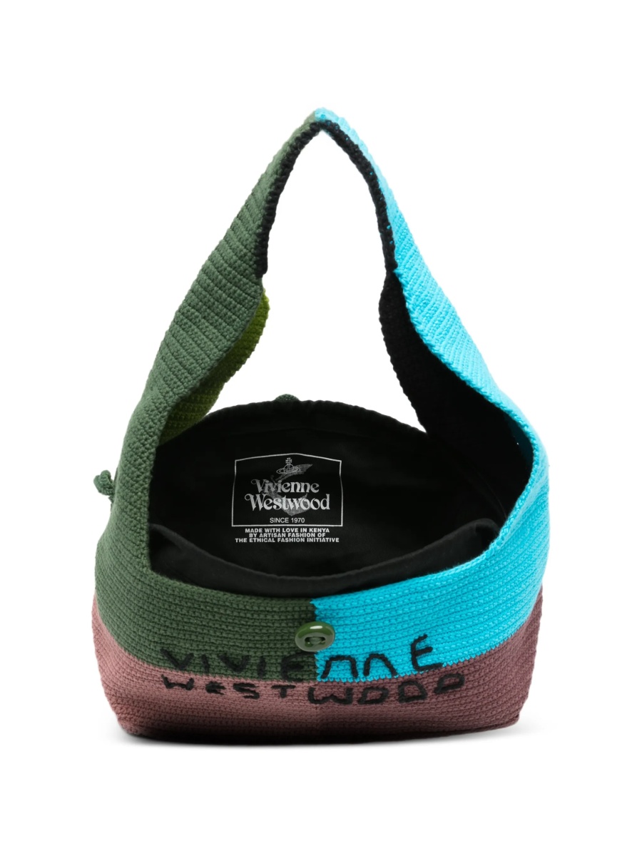 Geanta de umar Vivienne Westwood multicolor din material textil - Img 5