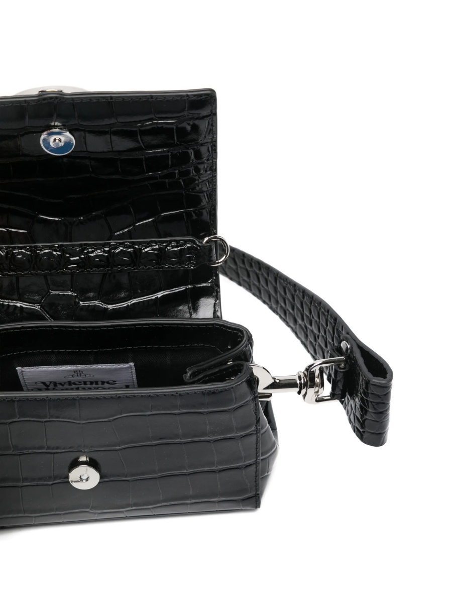 Geanta de umar Vivienne Westwood neagra din piele - Img 5