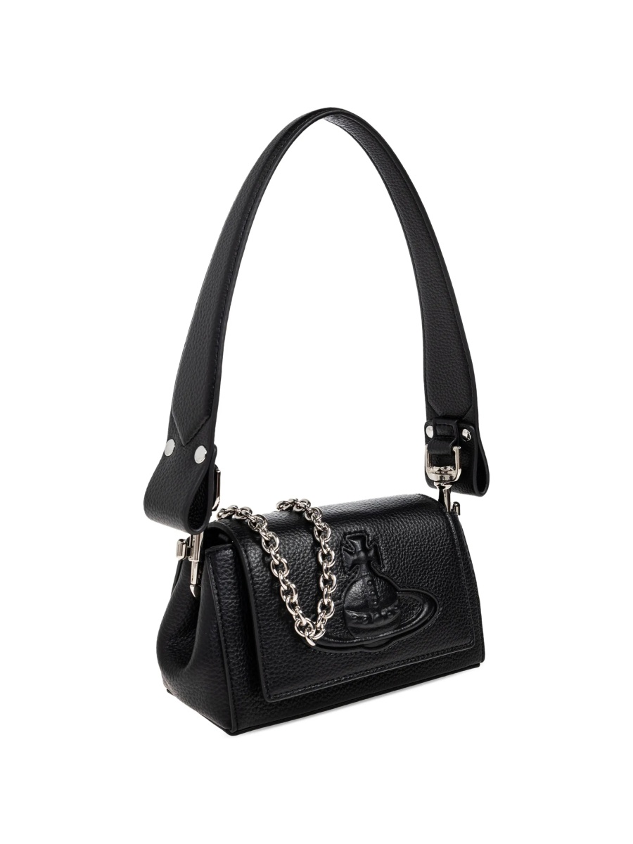 Geanta de umar Vivienne Westwood neagra din poliuretan - Img 4