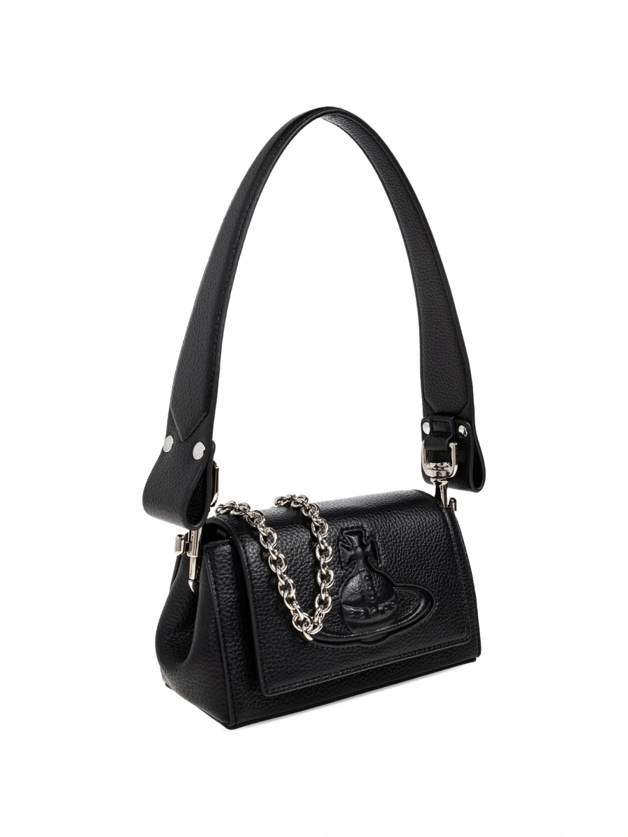 Geanta de umar Vivienne Westwood neagra din poliuretan - Img 4