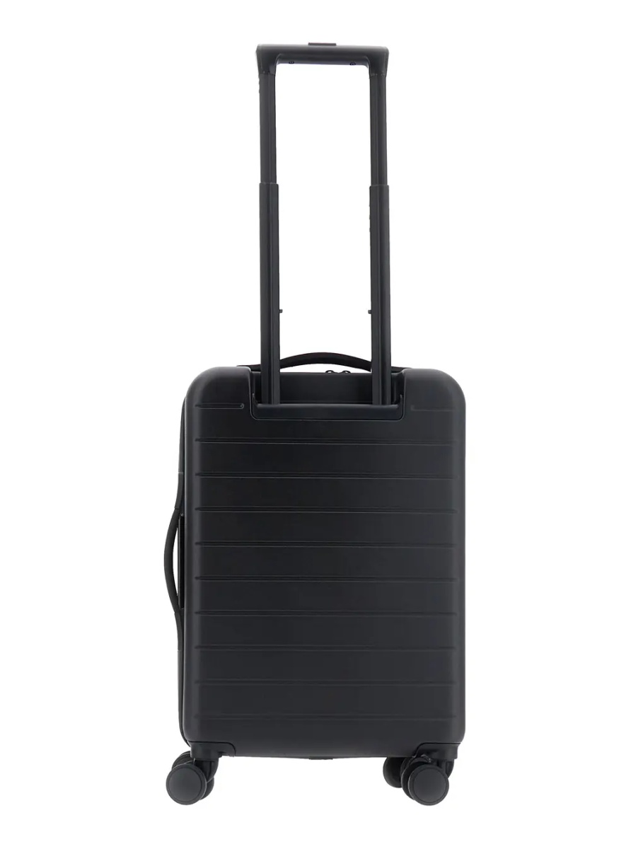 Geanta de voiaj black Trolley suitcase with logo patch on the front in fabric for Men - Img 2