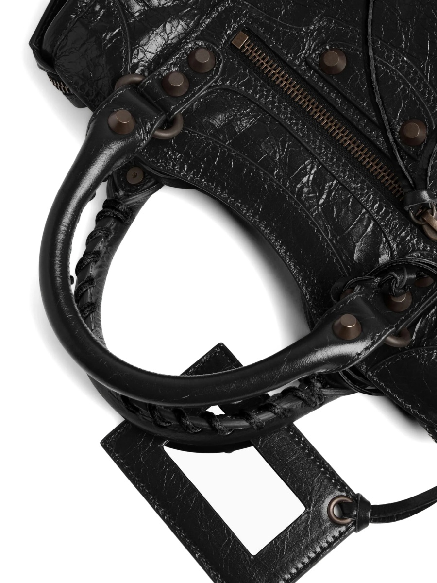 Geanta mini Balenciaga neagra din piele - Img 5