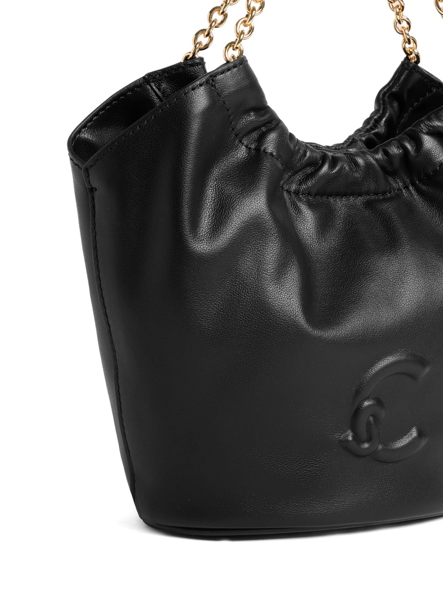 Geanta mini Coccinelle neagra din piele - Img 3