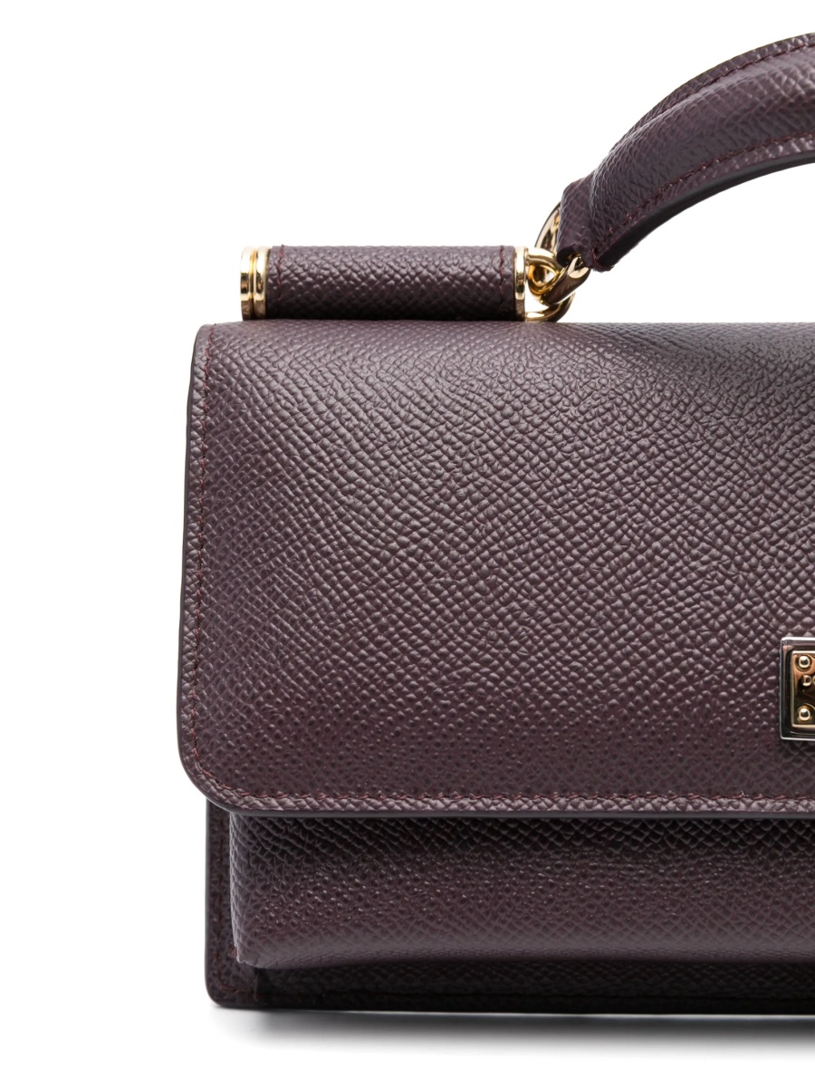 Geanta mini Dolce &amp; Gabbana violet din piele - Img 4