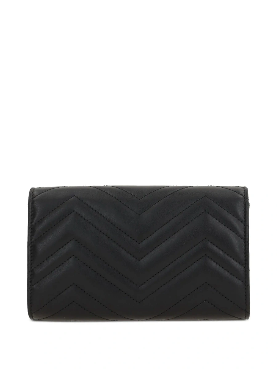 Geanta mini Gucci 'Marmont' neagra din piele - Img 4