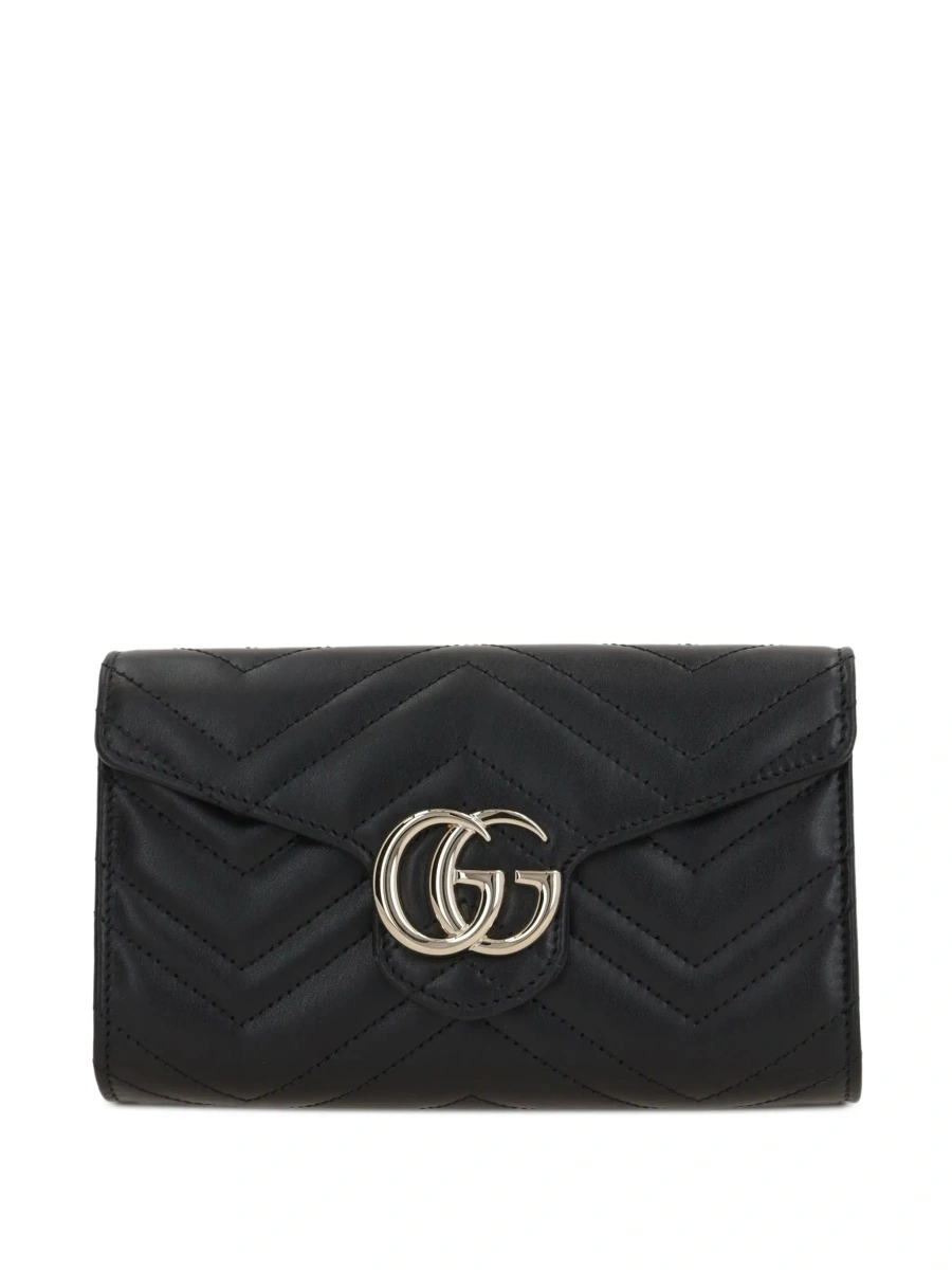 Geanta mini Gucci 'Marmont' neagra din piele - Img 7