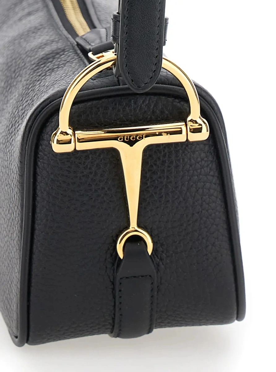 Geanta mini Gucci neagra din piele - Img 3