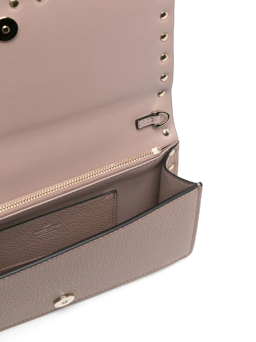 Geanta mini Valentino Garavani 'Rockstud' roz din piele - Img 6