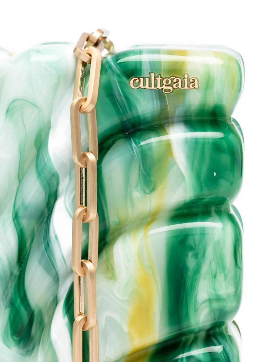 Geanta plic CULT GAIA verde din acrilic - Img 4