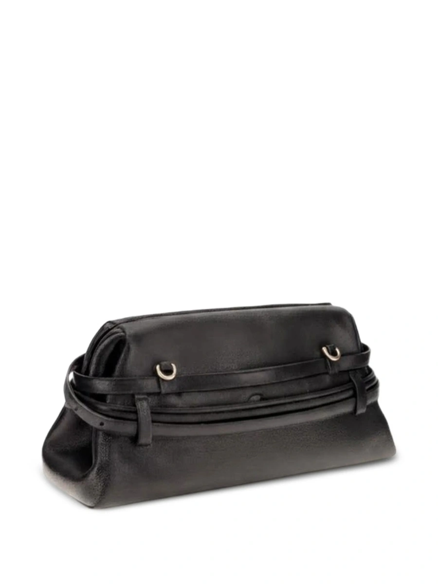 Geanta plic Moschino neagra din piele - Img 3