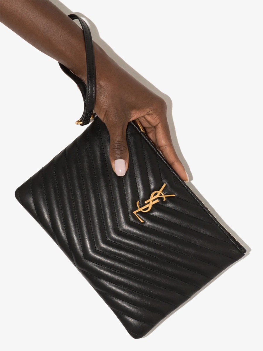 Geanta plic Saint Laurent neagra din piele - Img 4