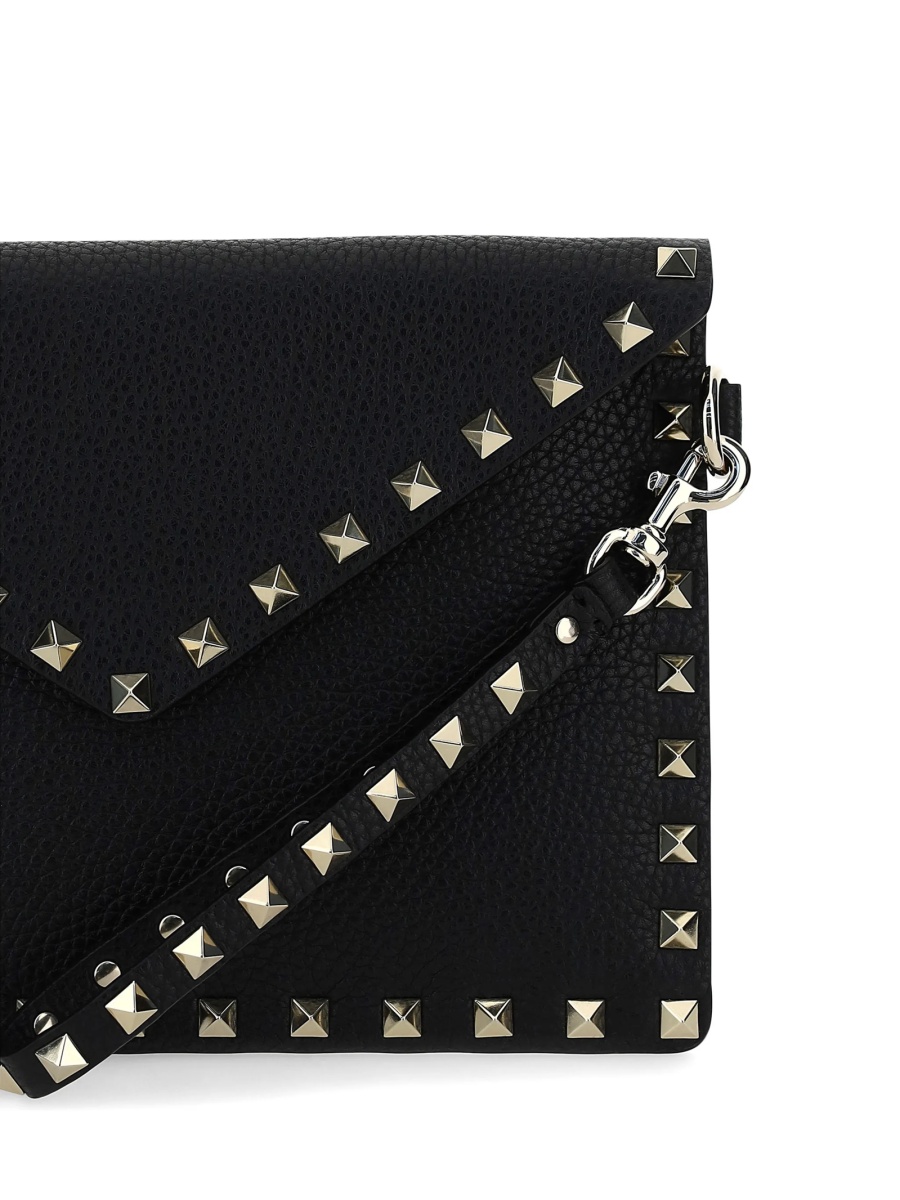 Geanta plic Valentino Garavani Rockstud neagra din piele - Img 3